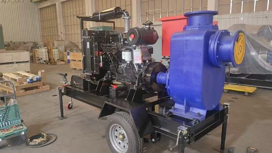 Pomp set Motormodel 6B5.9-P130 met radiator universele koppeling waterpomp stalen basisframe met 200L geïntegreerde brandstoftank